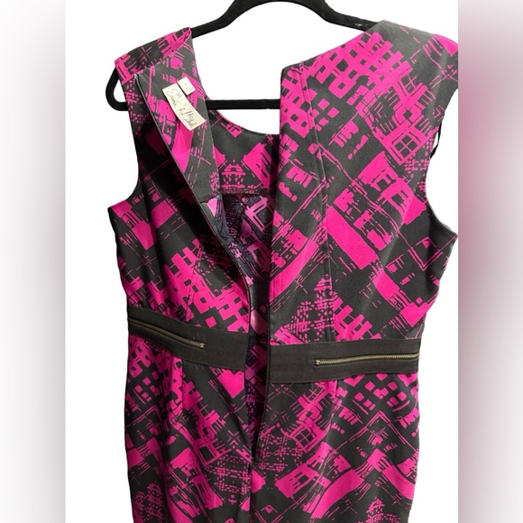 Emma & Michele Pink and Black Midi Dress - Picture 4 of 9